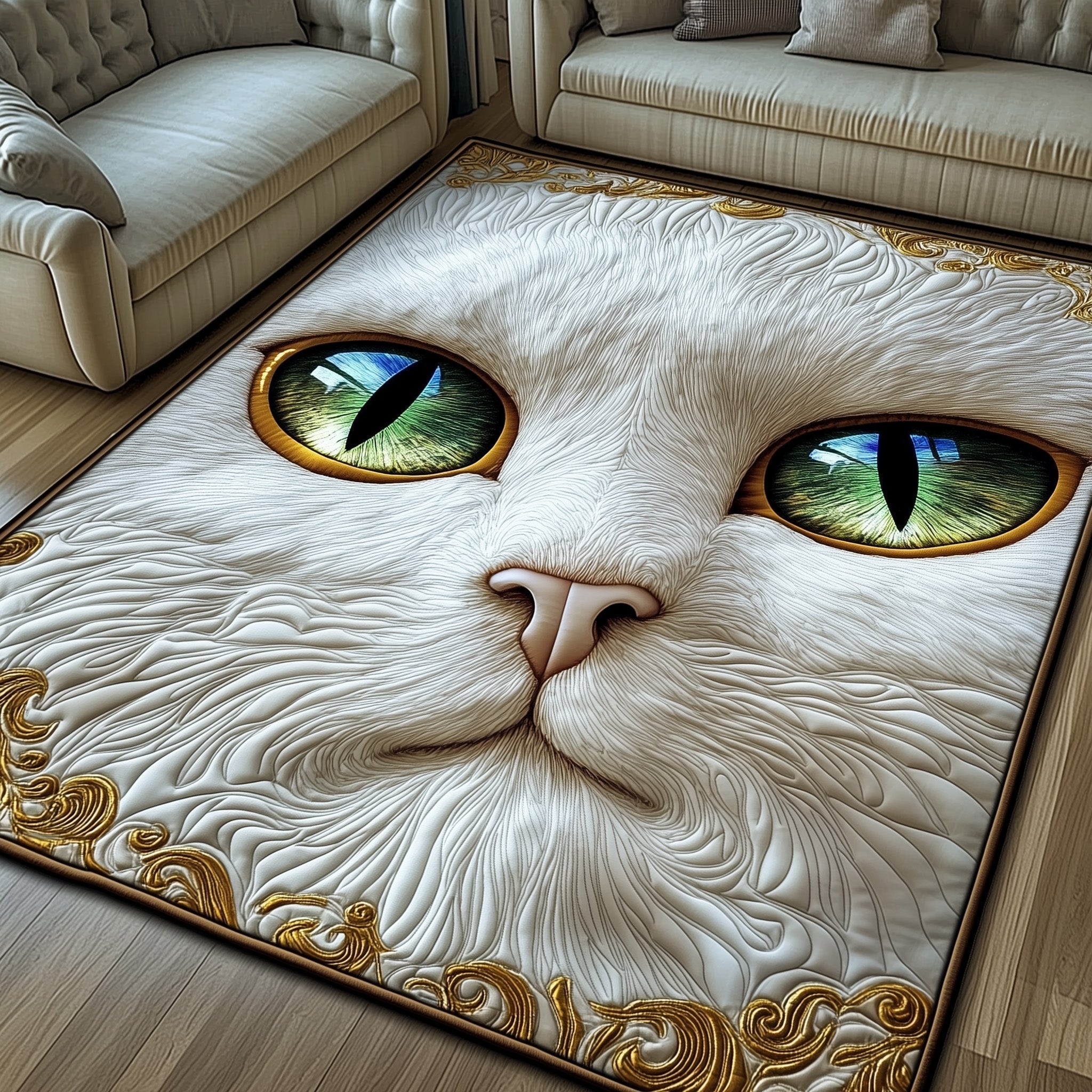 Catitude Area Rug - Non-Slip Washable 3D Print Rug for Living Room & BedroomTVC2108226