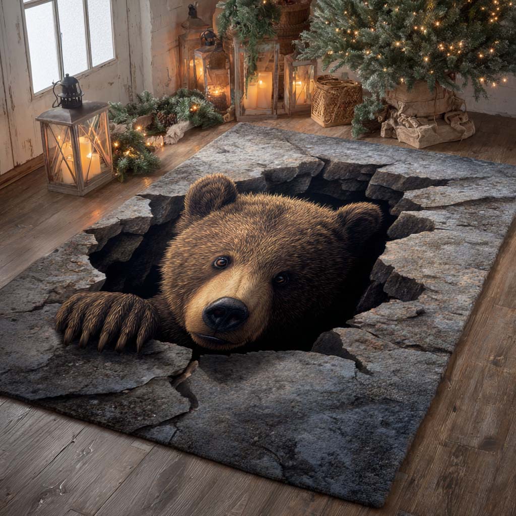 Cave Guardian Area Rug - Non-Slip Washable 3D Print Rug for Living Room & BedroomTVC2108348