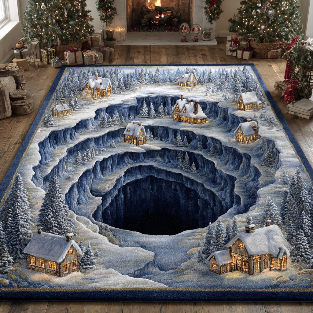 Cavern Christmas Village Christmas Area Rug - Non-Slip Washable 3D Print Rug for Living Room & BedroomTVC2108348