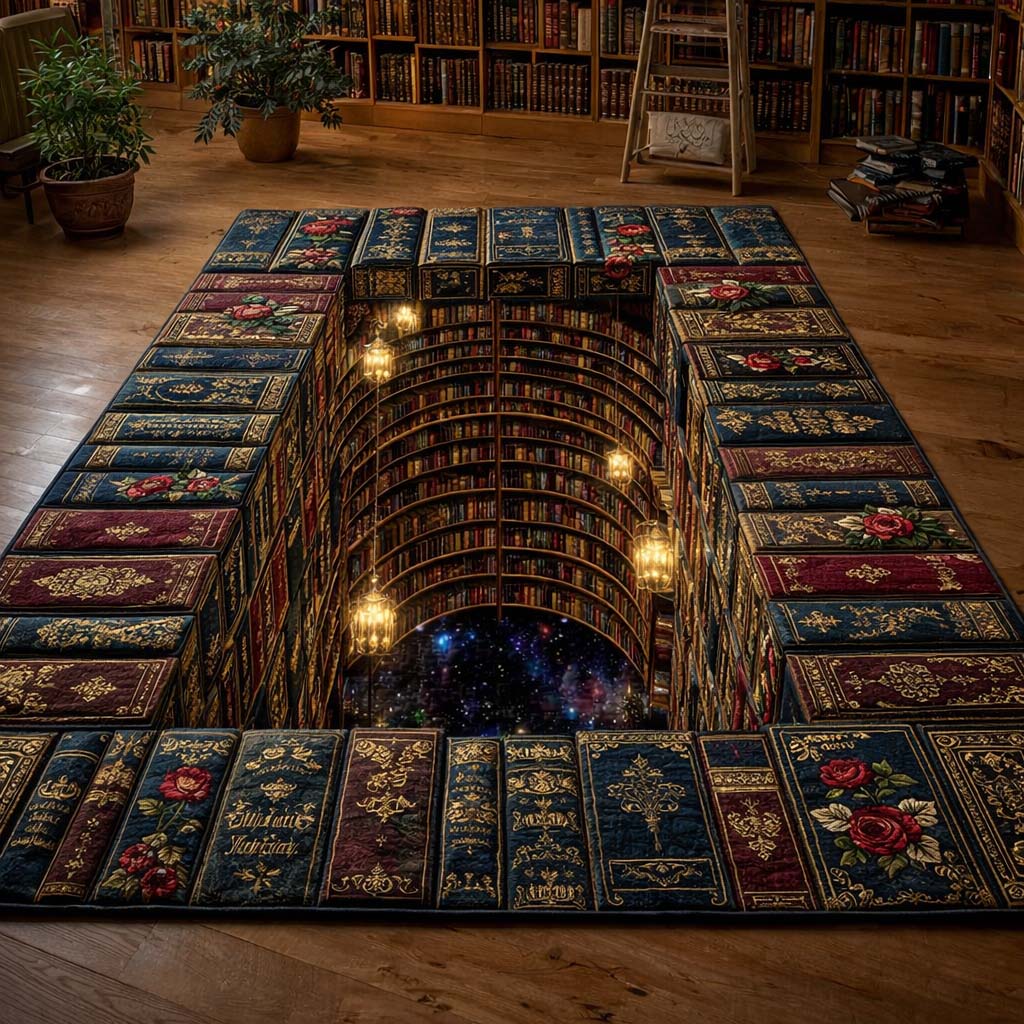 Celestial Book Abyss Area Rug - Non-Slip Washable 3D Print Rug for Living Room & BedroomTVC2108424