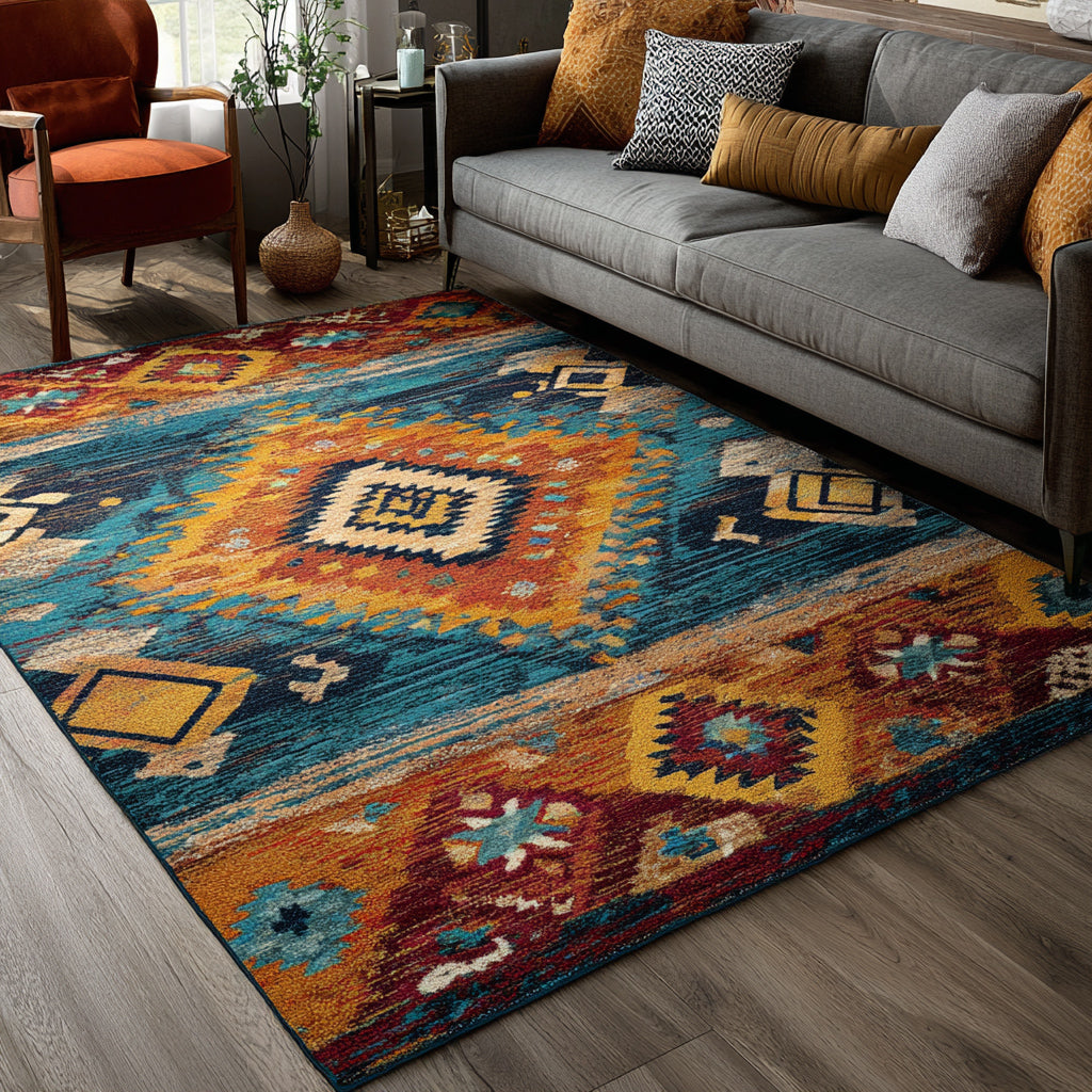 Celestial Canvas Area Rug - Non-Slip Washable 3D Print Rug for Living Room & BedroomTVC2108348