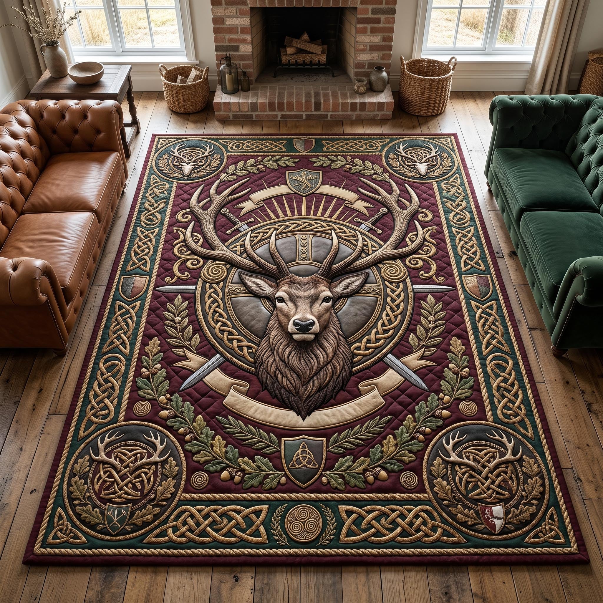 Celtic Grace Area Rug - Non-Slip Washable 3D Print Rug for Living Room & BedroomTVC2108424