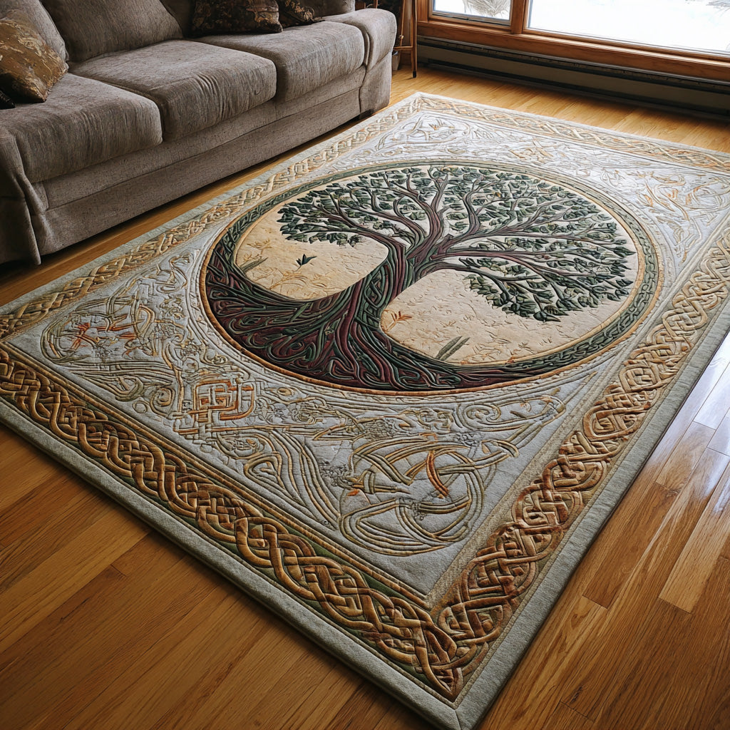 Celtic Grove Area Rug - Non-Slip Washable 3D Print Rug for Living Room & BedroomTVC2108347