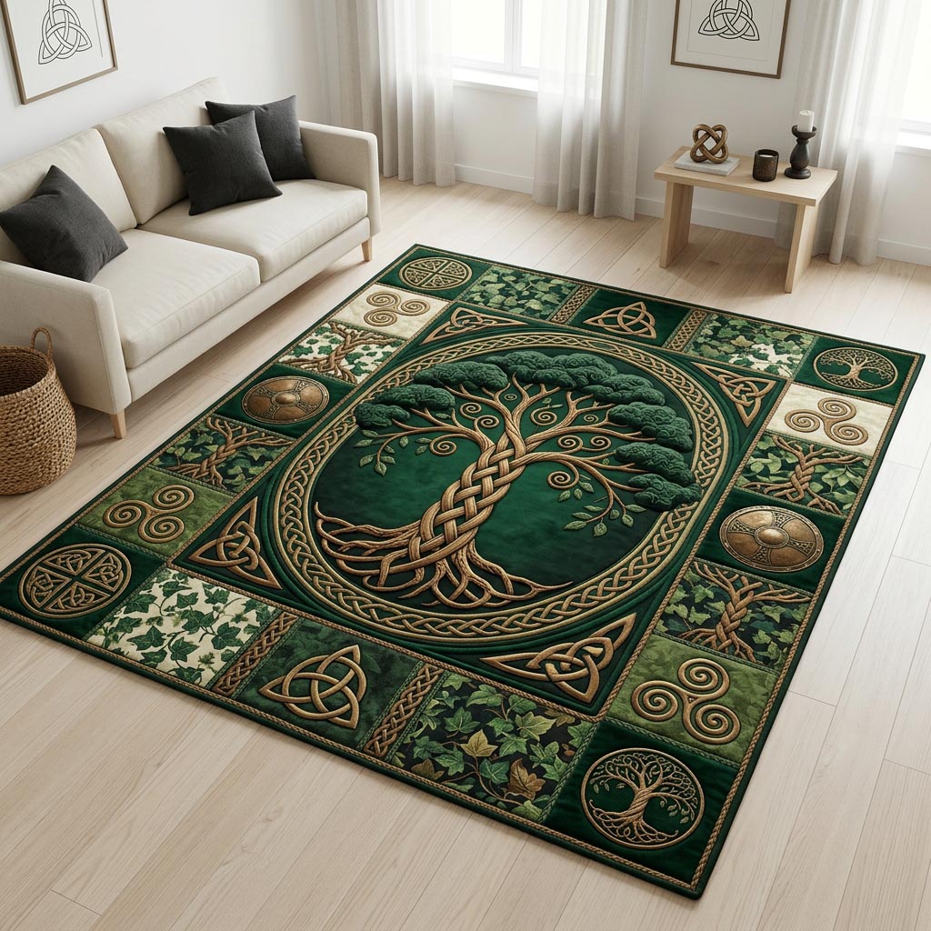 Celtic Tree of Life Area Rug - Non-Slip Washable 3D Print Rug for Living Room & BedroomTVC2108225