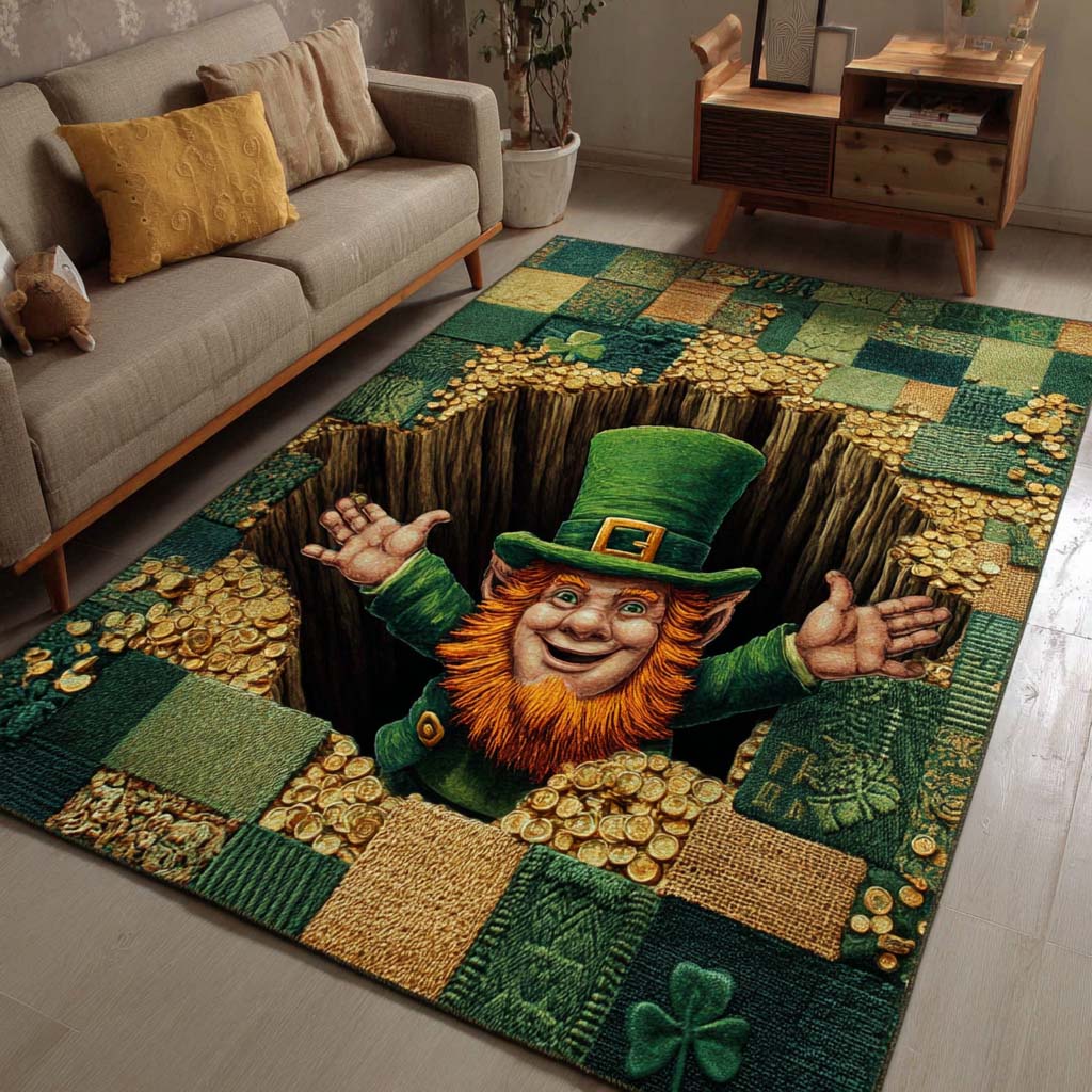 Charming Gold Guardian Area Rug - Non-Slip Washable 3D Print Rug for Living Room & BedroomTVC2108347