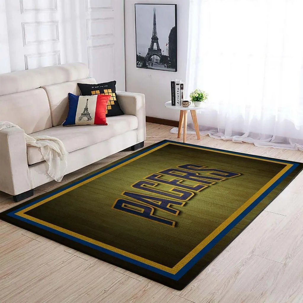 Checkerboard Area Rug for Living Room Decor Black and Yellow