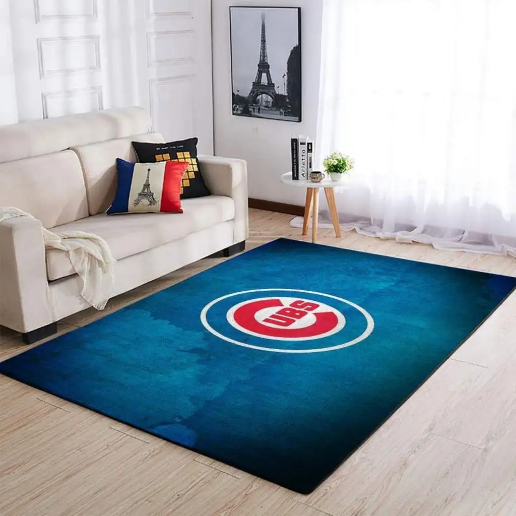 Chicago Cubs Rug - Inspired for Living Room Decor Blue and Red
