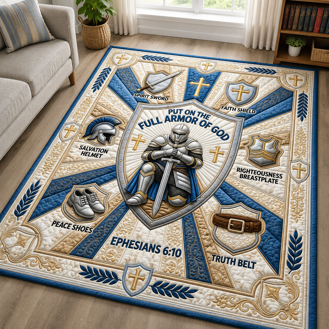 Christian Faith Area Rug - Non-Slip Washable 3D Print Rug for Living Room & BedroomTVC2108238