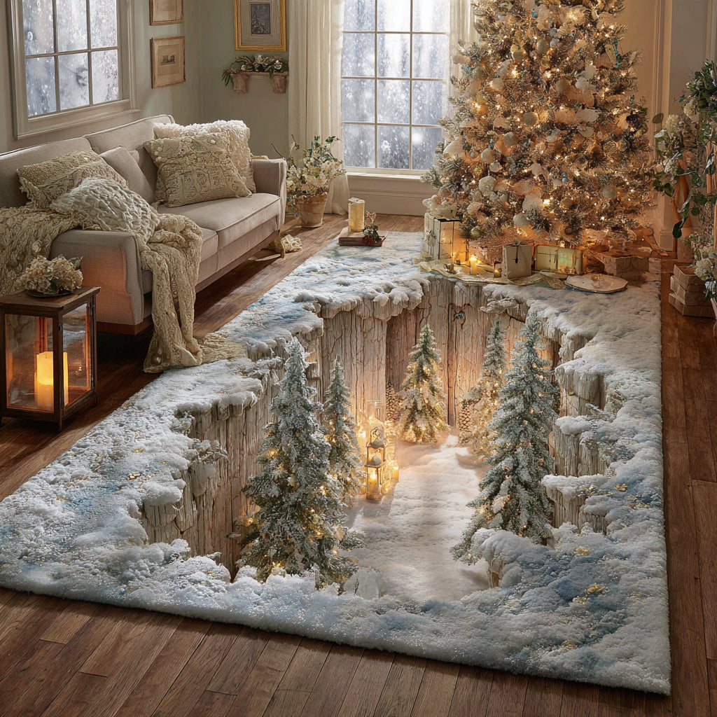 Christmas Area Rug - Non-Slip Washable 3D Print Rug for Living Room & BedroomTVC2108216