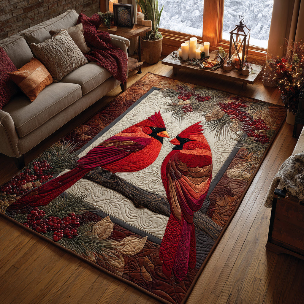 Christmas Cardinal Warmth Christmas Area Rug - Non-Slip Washable 3D Print Rug for Living Room & BedroomTVC2108347