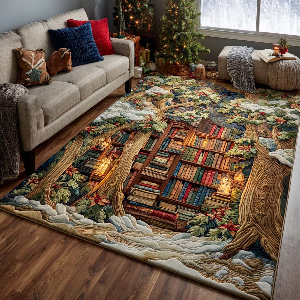 Christmas Chapters Christmas Area Rug - Non-Slip Washable 3D Print Rug for Living Room & BedroomTVC2108347