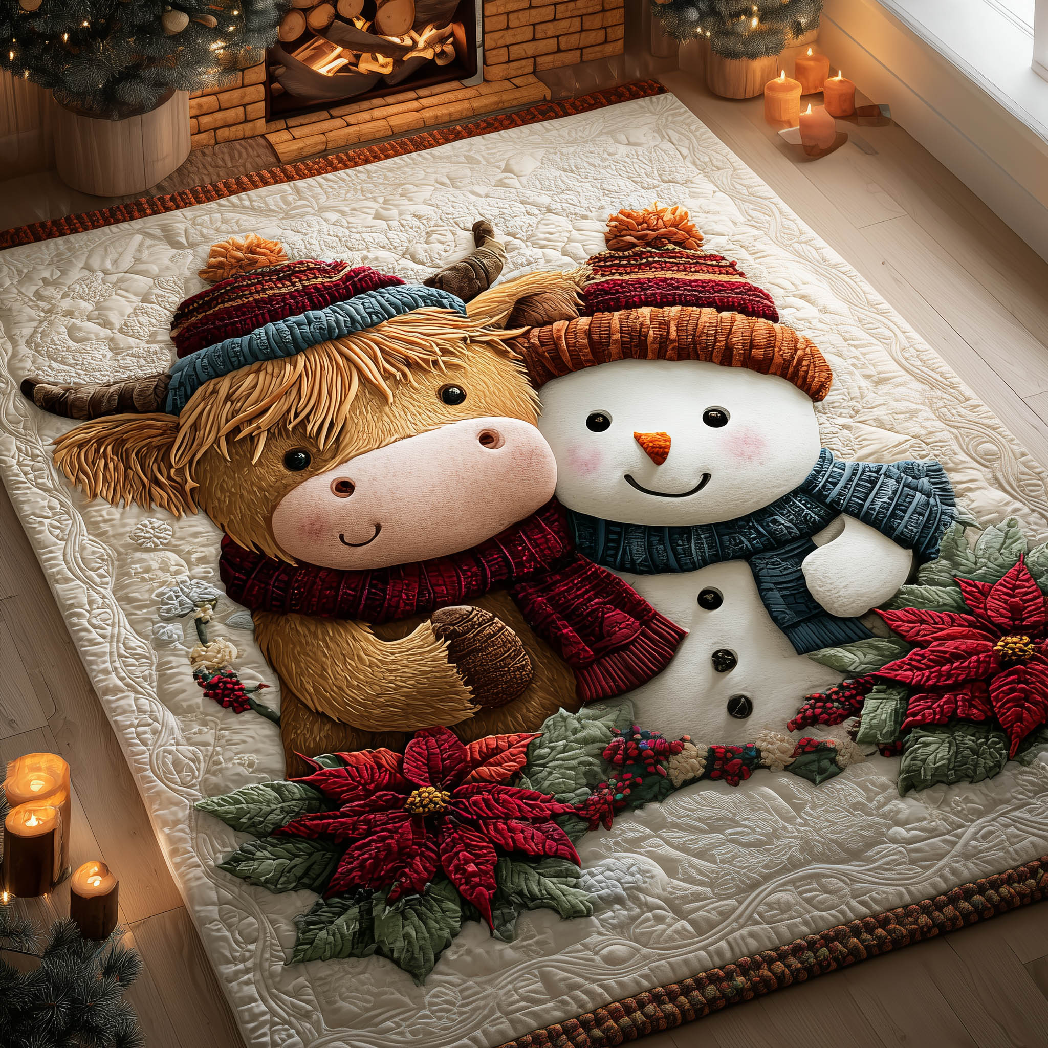 Christmas Friends Area Rug - Non-Slip Washable 3D Print Rug for Living Room & BedroomTVC2108238