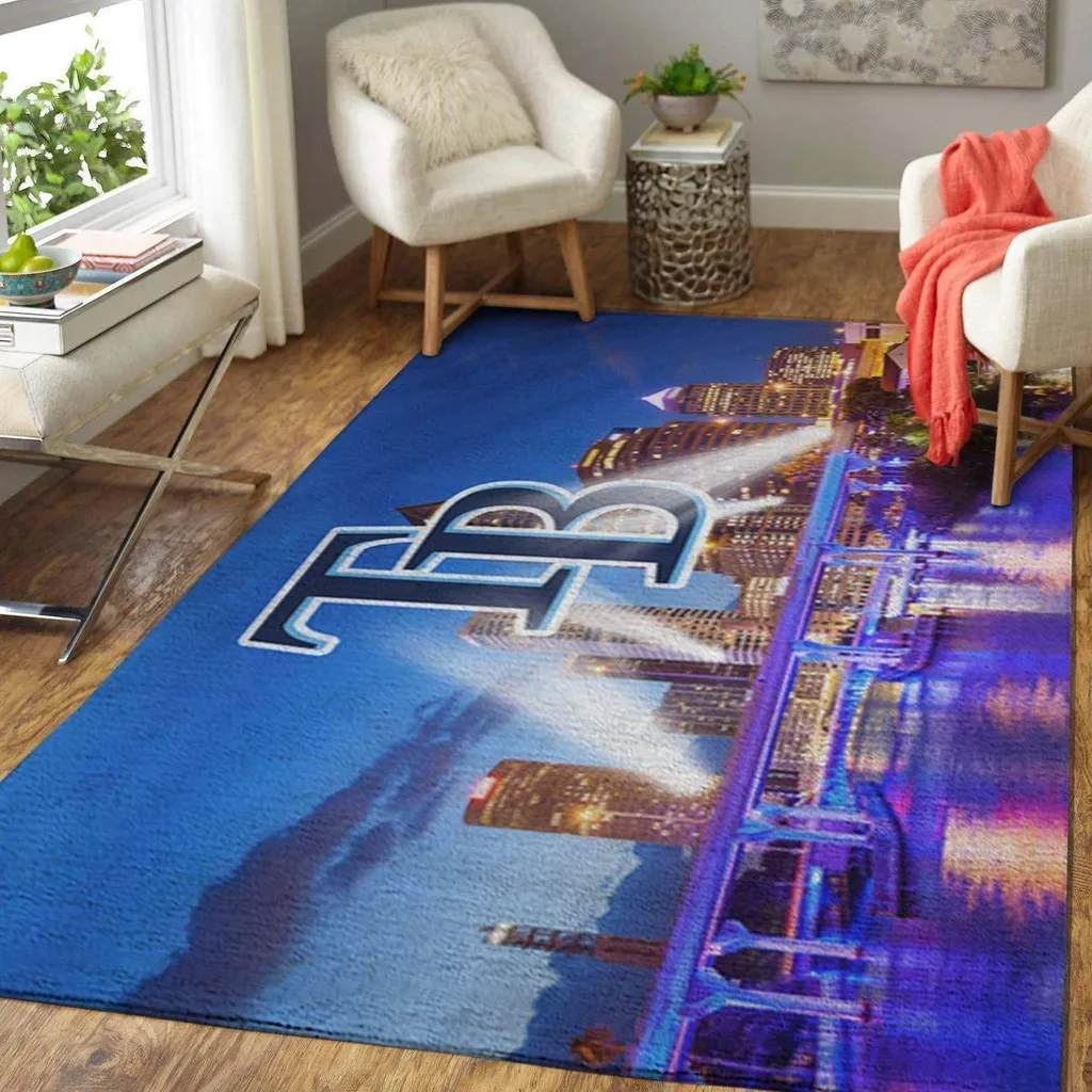 Cityscape Area Rug Modern Design for Living Room Black and Red