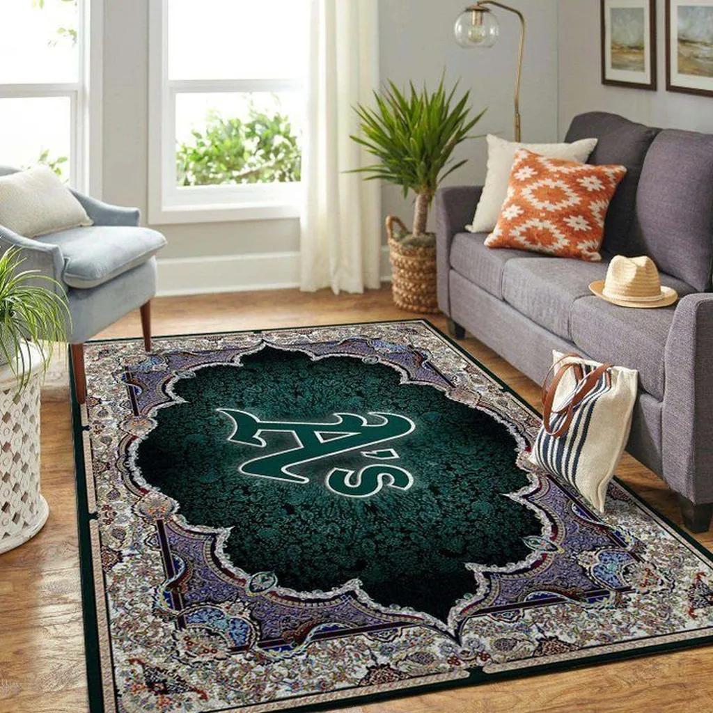 Classic Area Rug for Cozy and Stylish Living Room Green and White