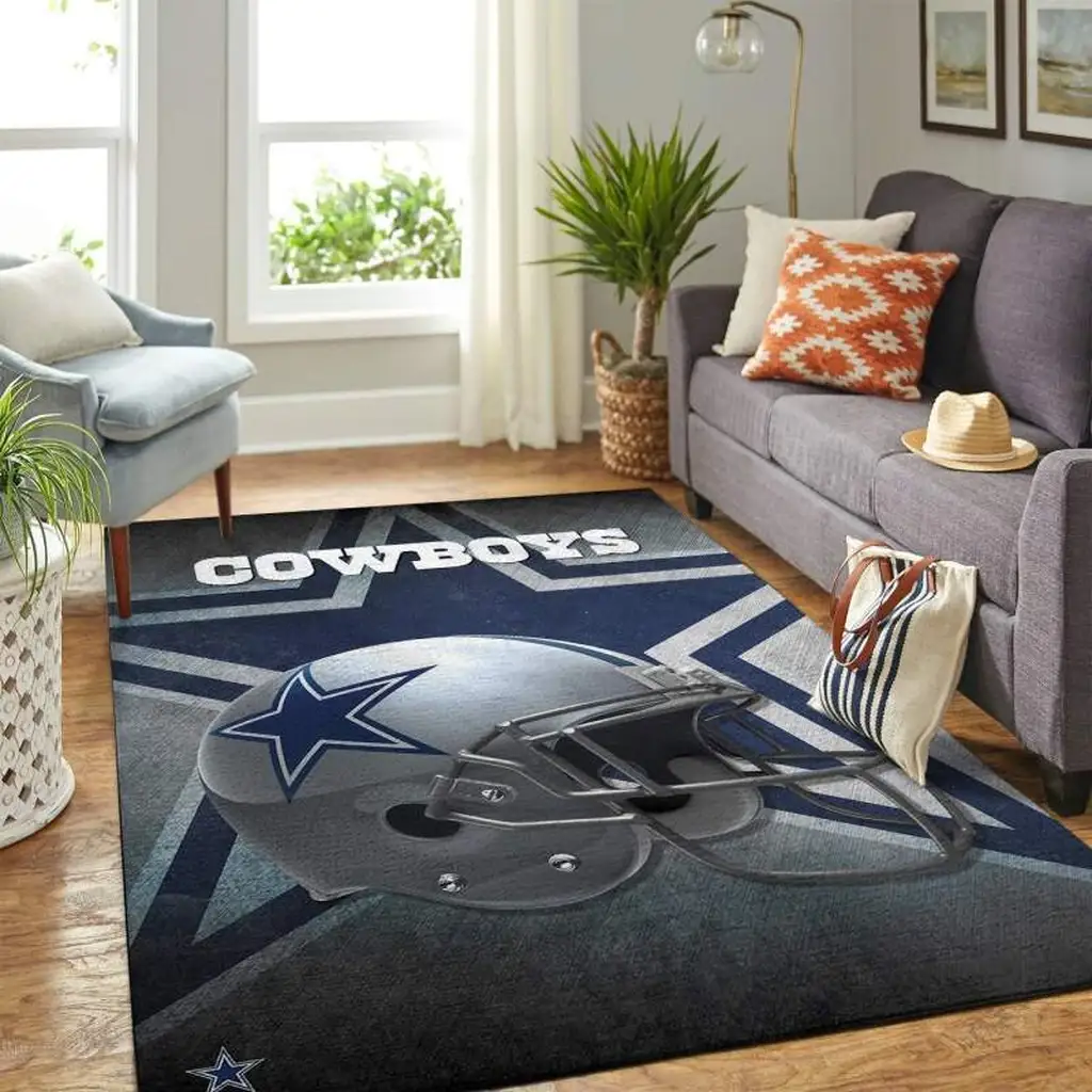 Classic Fleur De Lis Area Rug Elegant Design Blue and Gray