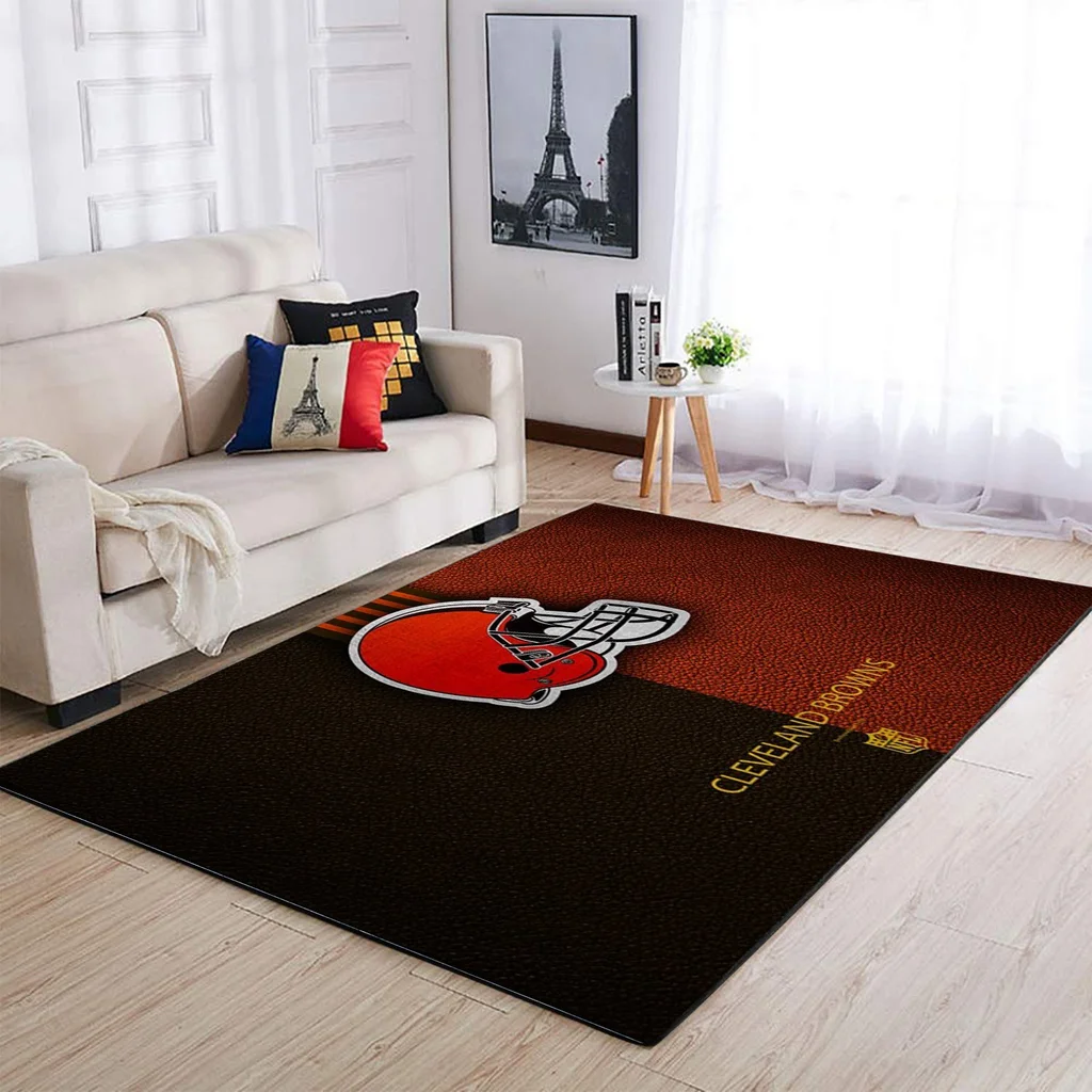 Cleveland Browns Rug - Fan Area Football Carpet Orange and Brown