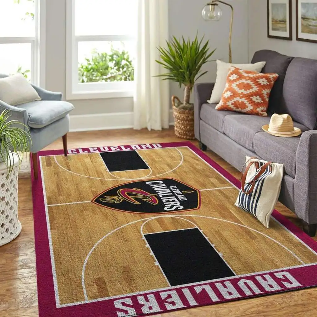 Cleveland Cavaliers Rug - Basketball Floor Mat Black and Brown
