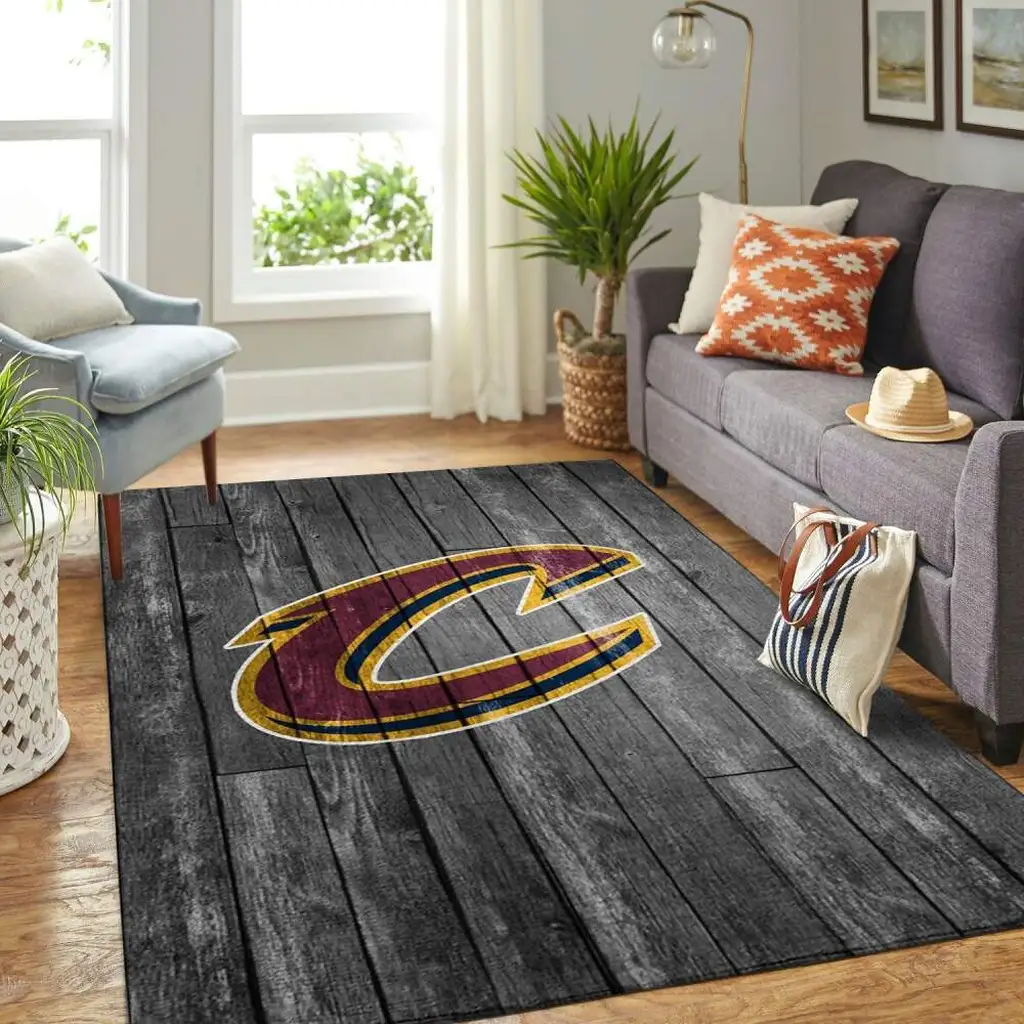 Cleveland Rug Vintage Wood Plank Design Area Carpet Maroon and Gray