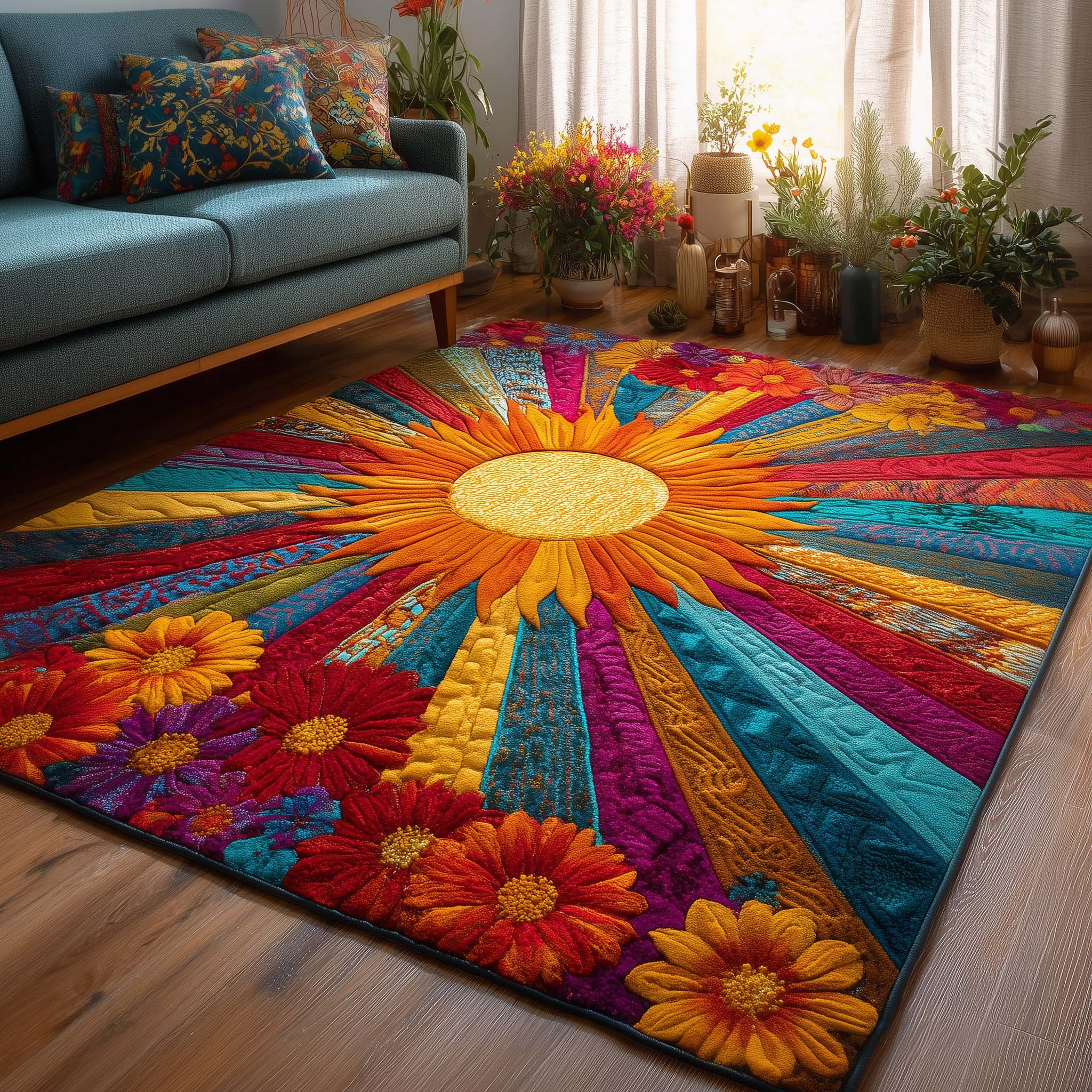 Cloudy Horizon Area Rug - Non-Slip Washable 3D Print Rug for Living Room & BedroomTVC2108423