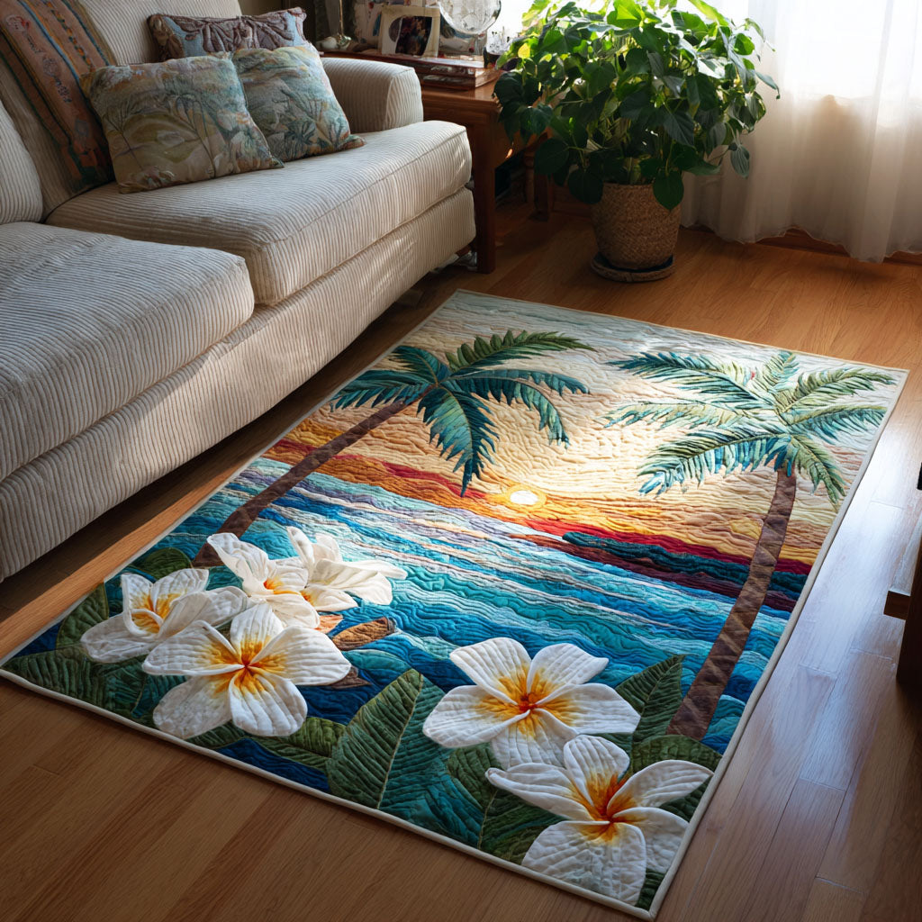 Coastal Bloom Area Rug - Non-Slip Washable 3D Print Rug for Living Room & BedroomTVC2108345