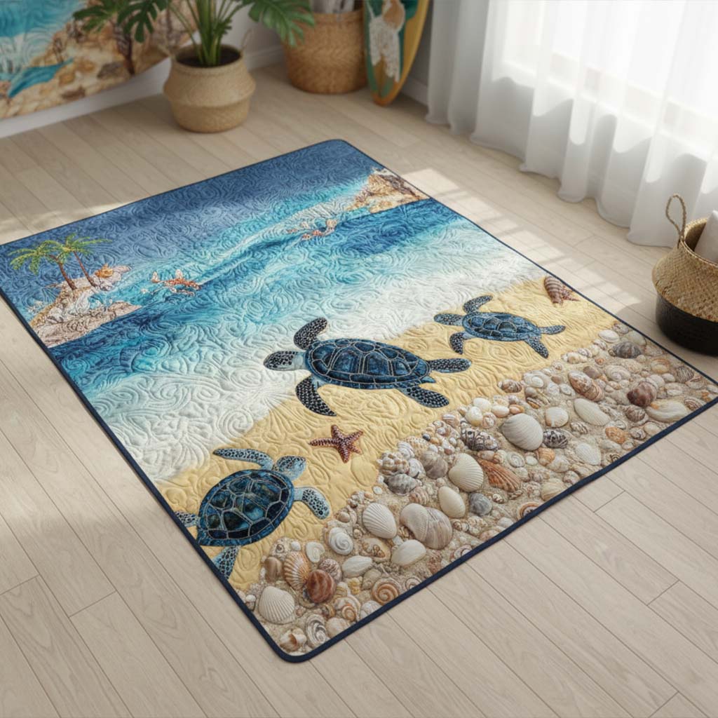 Coastal Charm Area Rug - Non-Slip Washable 3D Print Rug for Living Room & BedroomTVC2108345