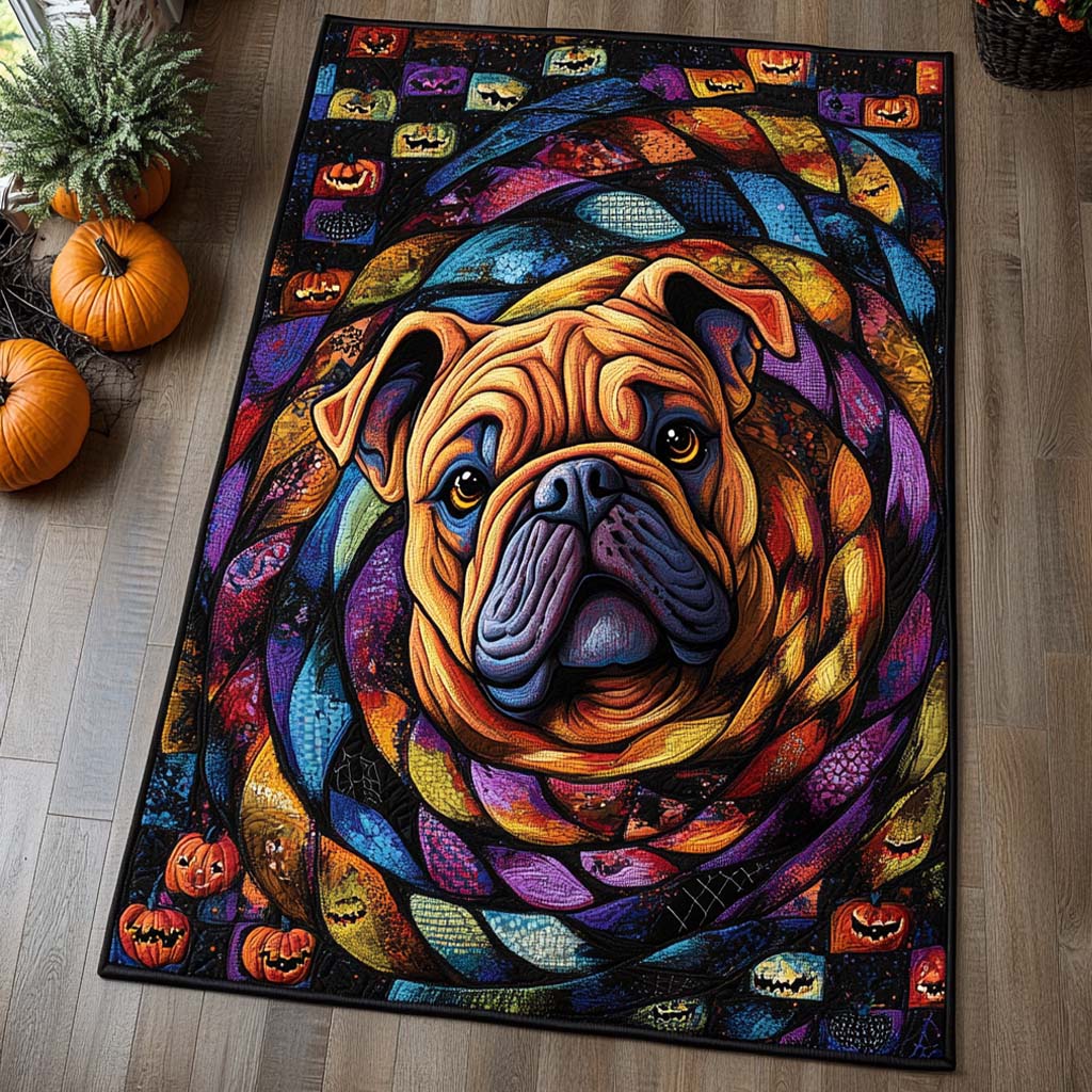 Color Burst Bulldog Area Rug - Non-Slip Washable 3D Print Rug for Living Room & BedroomTVC2108344