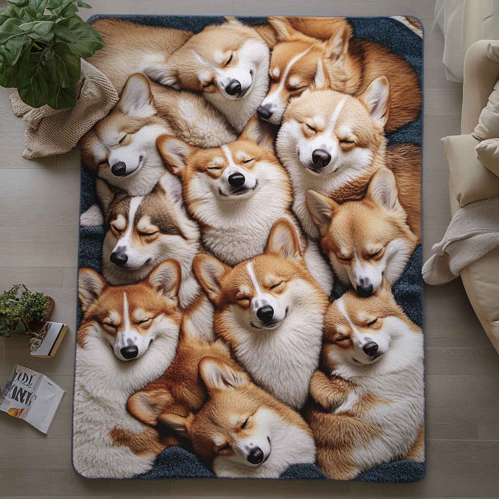 Corgi Dreamland Area Rug - Non-Slip Washable 3D Print Rug for Living Room & BedroomTVC2108341