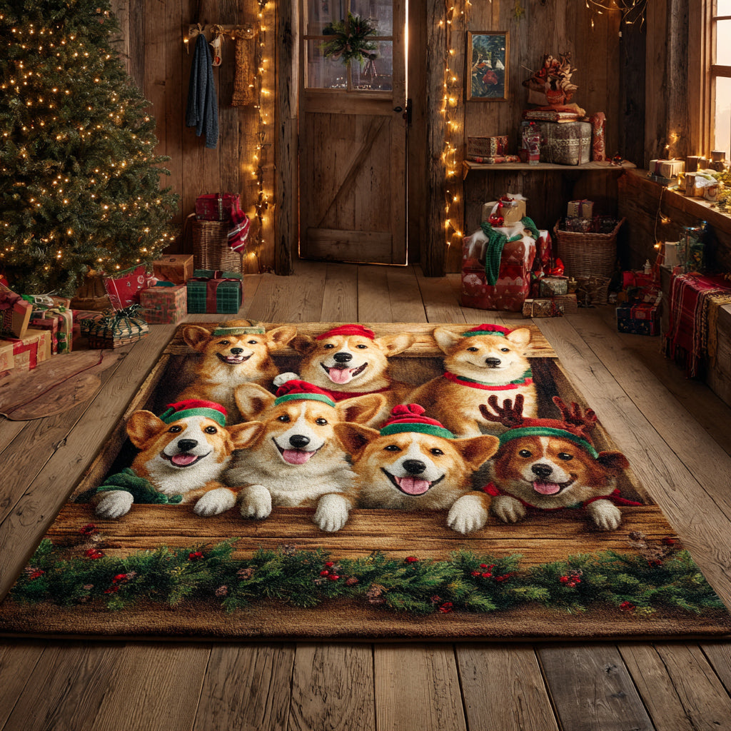 Corgi Wonderland Area Rug - Non-Slip Washable 3D Print Rug for Living Room & BedroomTVC2108341