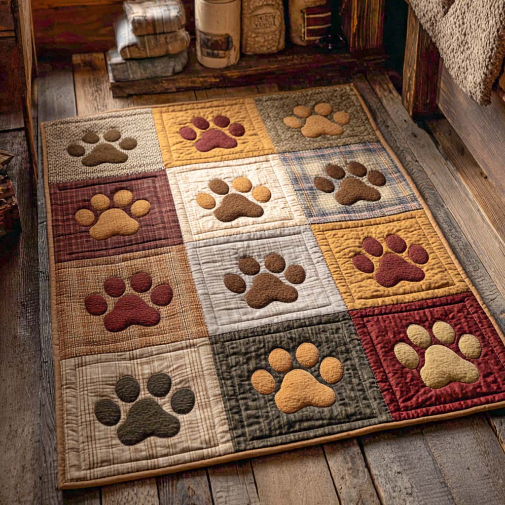 Country Lodge Paw Area Rug - Non-Slip Washable 3D Print Rug for Living Room & BedroomTVC2108341