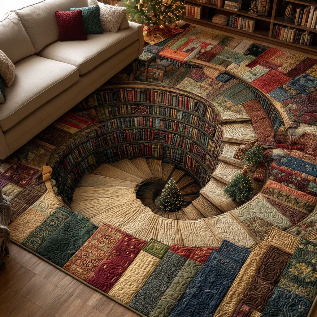 Cozy Book Night Area Rug - Non-Slip Washable 3D Print Rug for Living Room & BedroomTVC2108341