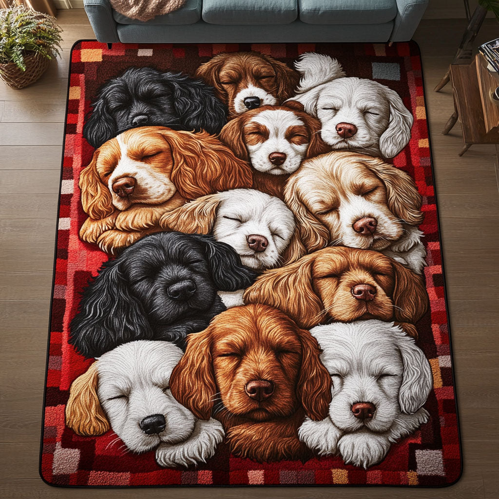Cozy Curl Spaniel Area Rug - Non-Slip Washable 3D Print Rug for Living Room & BedroomTVC2108341
