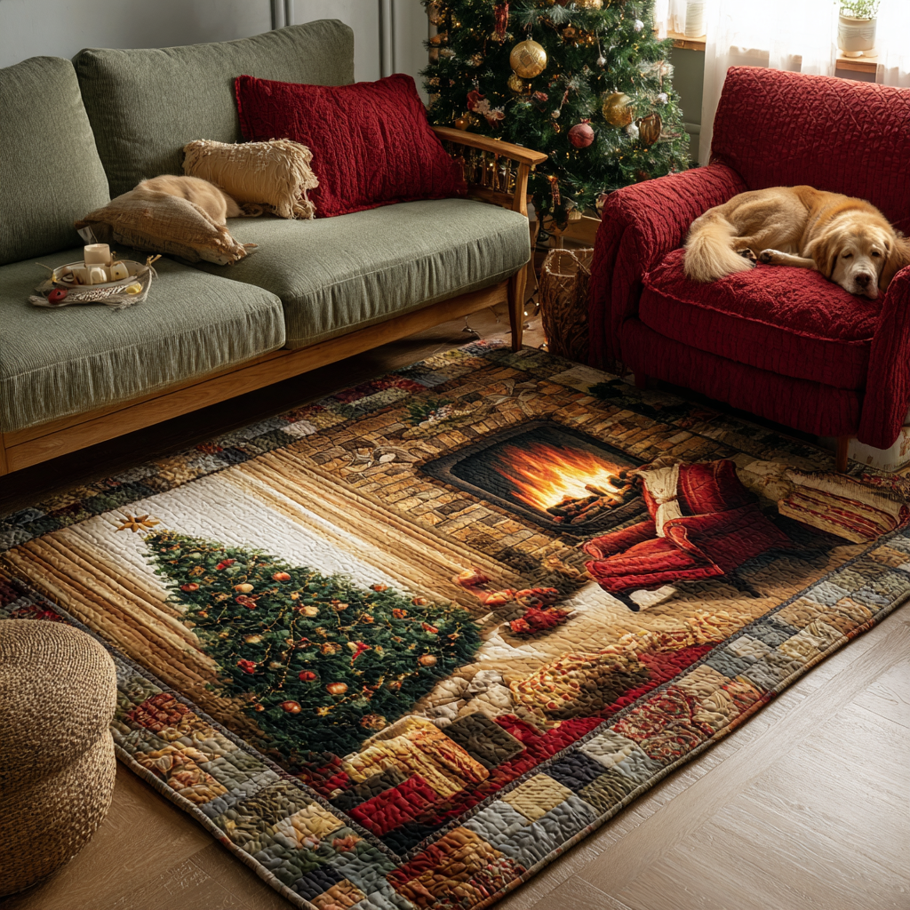 Cozy Ember Area Rug - Non-Slip Washable 3D Print Rug for Living Room & BedroomTVC2108341