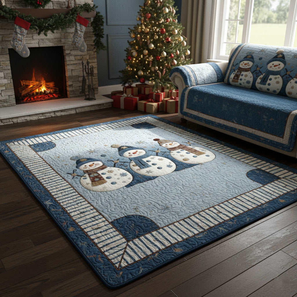 Cozy Snow Friends Area Rug - Non-Slip Washable 3D Print Rug for Living Room & BedroomTVC2108340