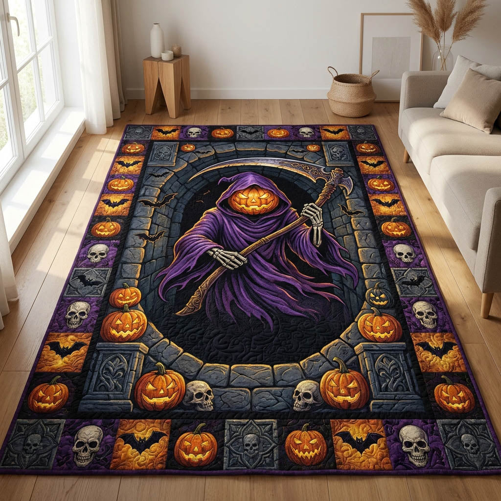 Creepy Pumpkin Ghost Halloween Area Rug - Non-Slip Washable 3D Print Rug for Living Room & BedroomTVC2108225