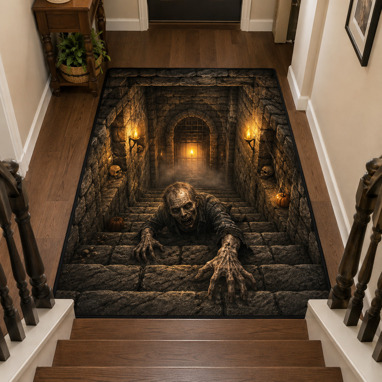 Crypt Ascent Area Rug - Non-Slip Washable 3D Print Rug for Living Room & BedroomTVC2108339