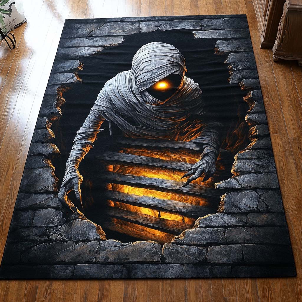 Crypt Mummy Area Rug - Non-Slip Washable 3D Print Rug for Living Room & BedroomTVC2108339