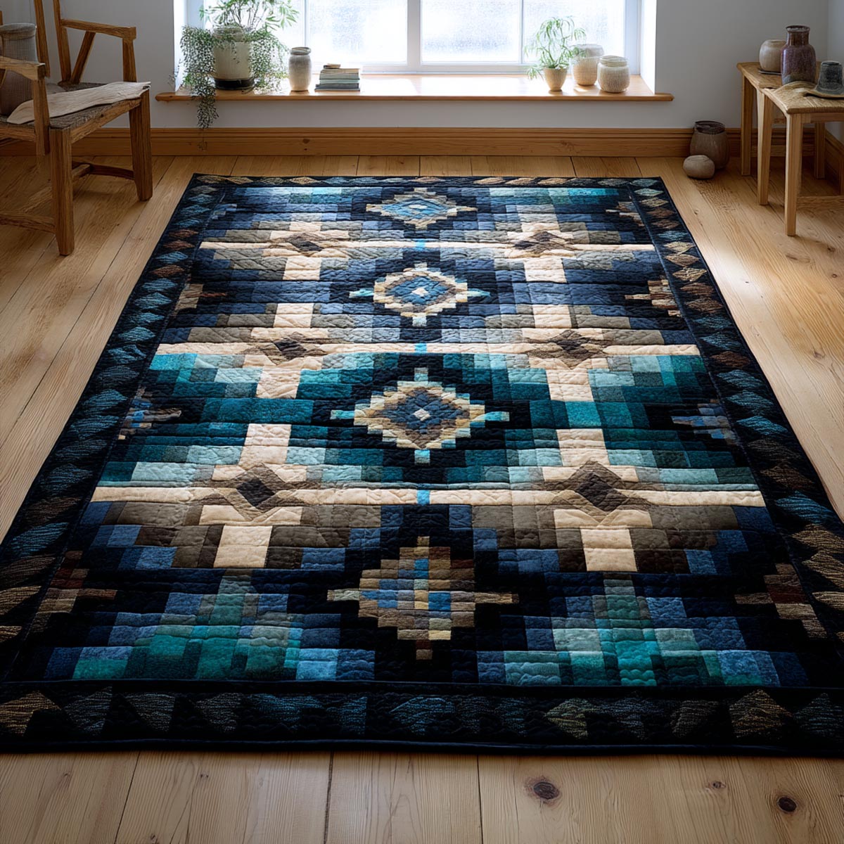 Cultural Echo Area Rug - Non-Slip Washable 3D Print Rug for Living Room & BedroomTVC2108339
