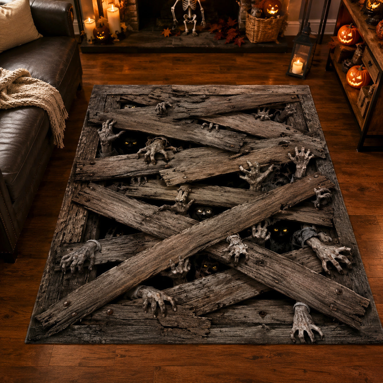 Cursed Barricade Area Rug - Non-Slip Washable 3D Print Rug for Living Room & BedroomTVC2108339