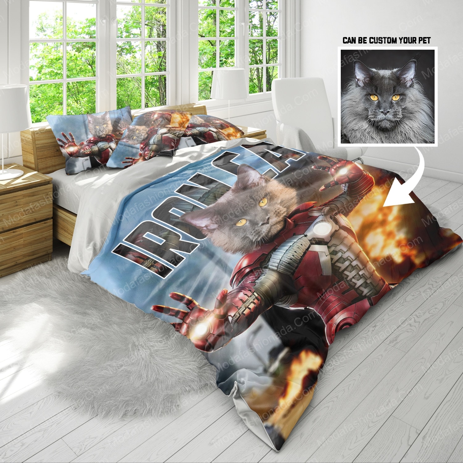 Custom Iron Man Cat Bedding Sets