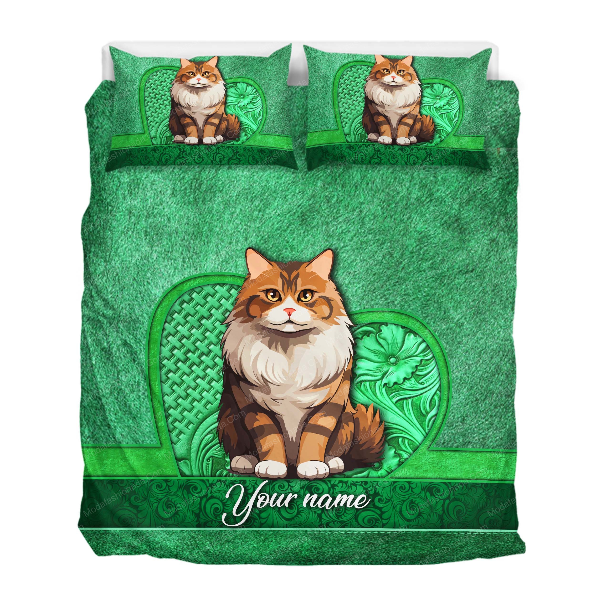 Custom Name Siberian Cat Lover Cat Gift Bedding Sets