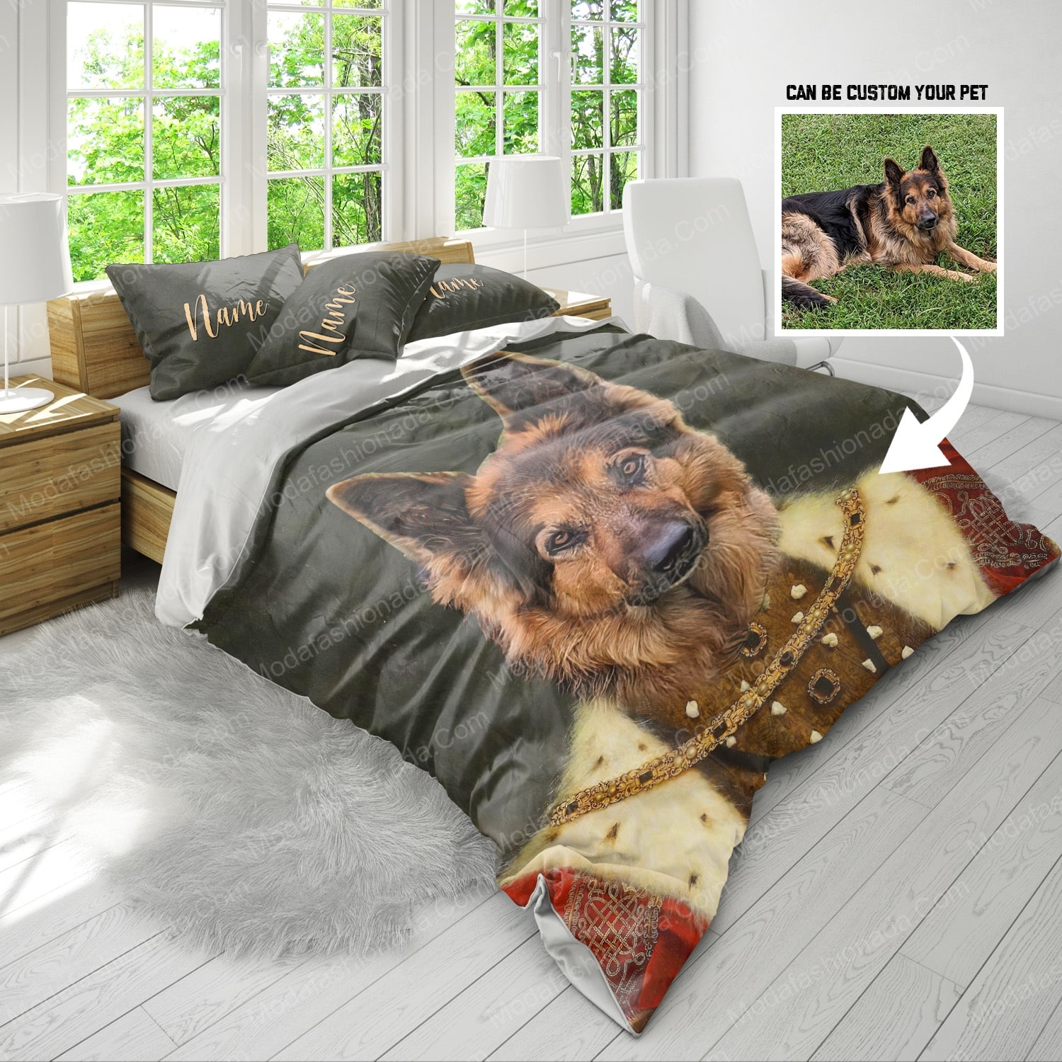 Custom Photo Dog Bed Dog Print Bedding Sets