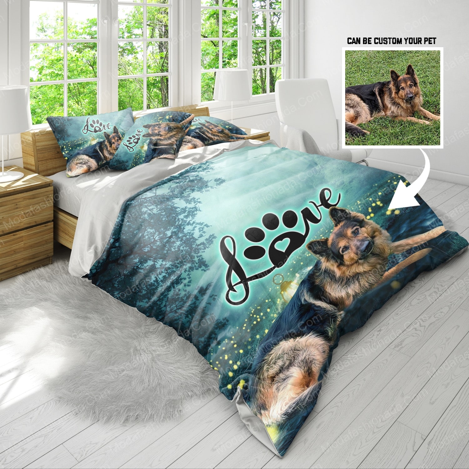Custom Photo Love Dog Bedding Sets