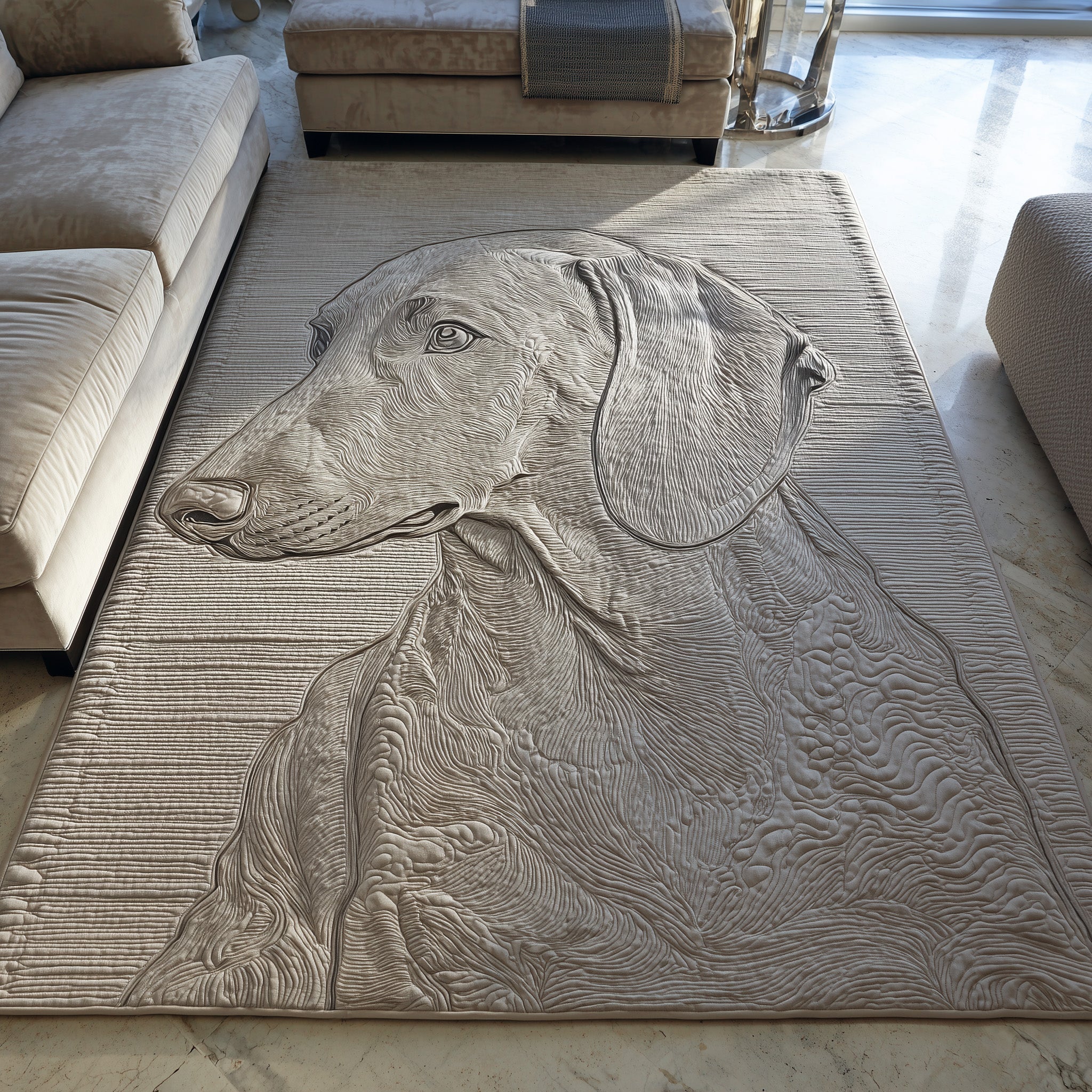 Dachshund Area Rug - Non-Slip Washable 3D Print Rug for Living Room & BedroomTVC2108422