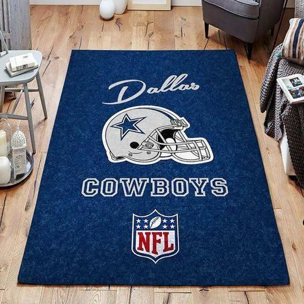 Dallas Cowboys Rug - Area Perfect for Home Decor Blue and White