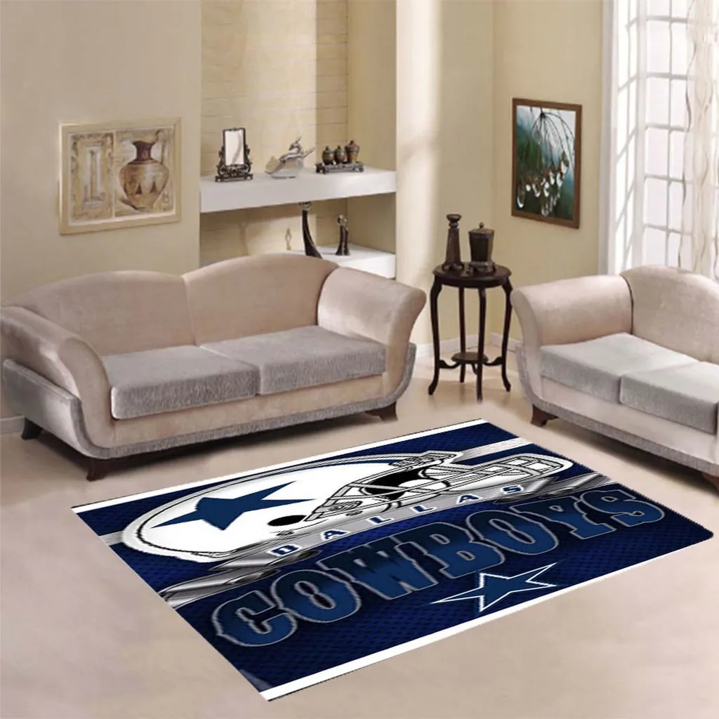 Dallas Cowboys Rug - Football Area Perfect for Fans Blue and White