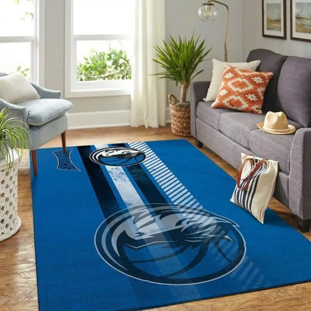Dallas Mavericks Rug - Area Perfect for Living Room Decor Blue and Gray