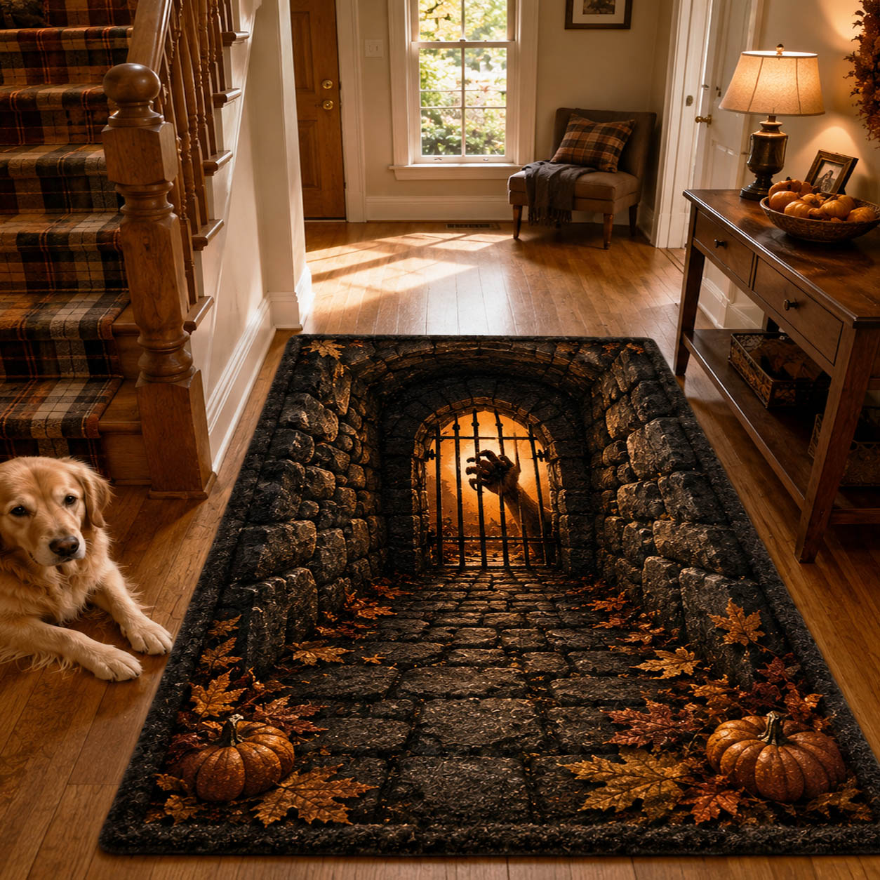 Death Portal Area Rug - Non-Slip Washable 3D Print Rug for Living Room & BedroomTVC2108338
