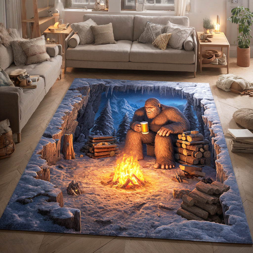 Deepwood Watcher Area Rug - Non-Slip Washable 3D Print Rug for Living Room & BedroomTVC2108338