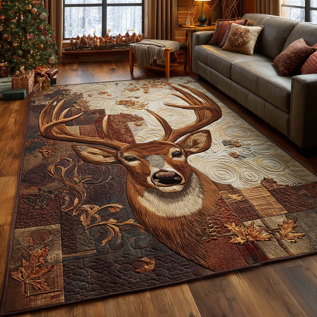 Deer Majesty Area Rug - Non-Slip Washable 3D Print Rug for Living Room & BedroomTVC2108338