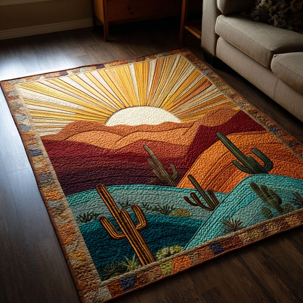 Desert Bloom Area Rug - Non-Slip Washable 3D Print Rug for Living Room & BedroomTVC2108338